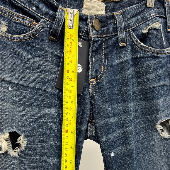 Current/Elliott Dark Blue Distressed Skinny Jeans - Picture 9 of 12